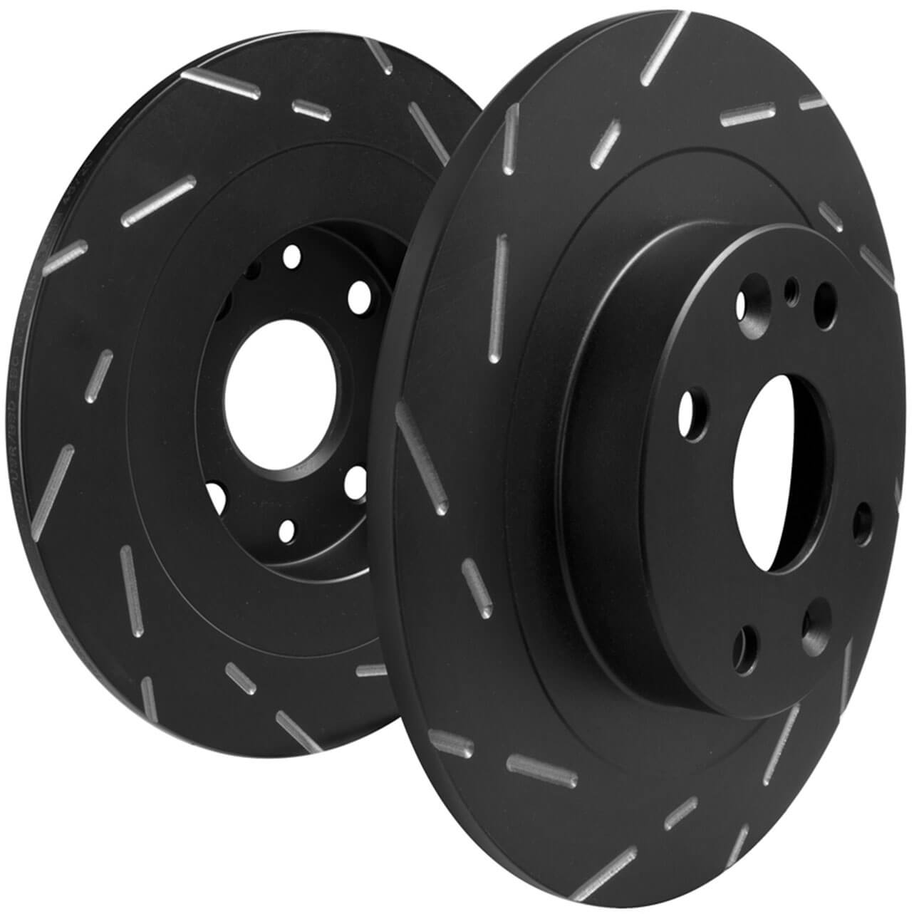 EBC USR Series Rear Brake Rotors (Slotted, Pair/2), 2013-2018 Focus ST