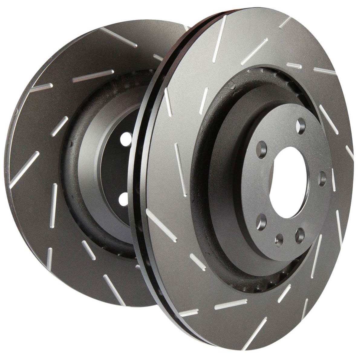 EBC USR Series Rear Brake Rotors (Slotted, Pair/2), 2016-2018 Focus RS
