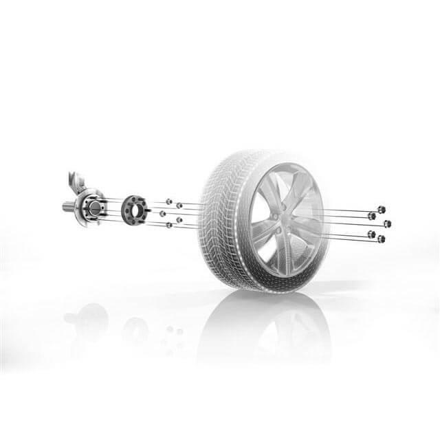 Eibach Pro-Spacer Wheel Spacers Kit (25mm, 5x108, 63.3mm, Pair/2), 2016-2018 Focus RS - Angle 2