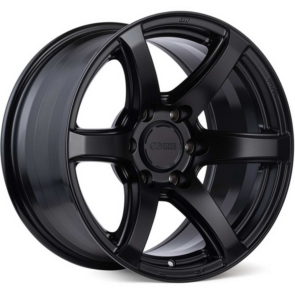 Enkei CYCLONE Wheel - 16x8 / +0 / 6x139.7 - Matte Black - Angle 2