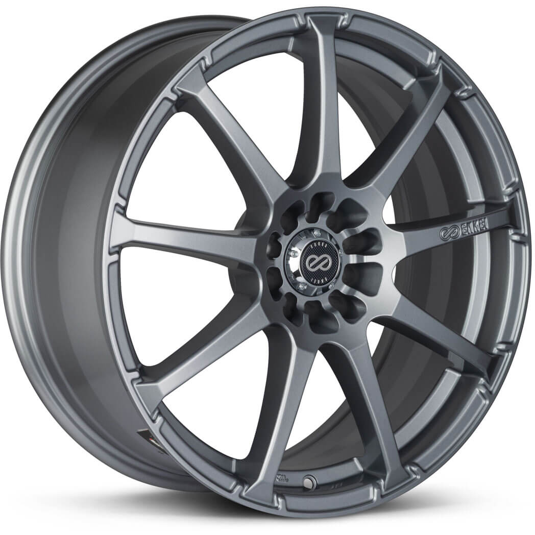 Enkei EDR9 Wheel - 17x7 / +45 / 5x100 & 5x114.3 - Silver - Angle 2