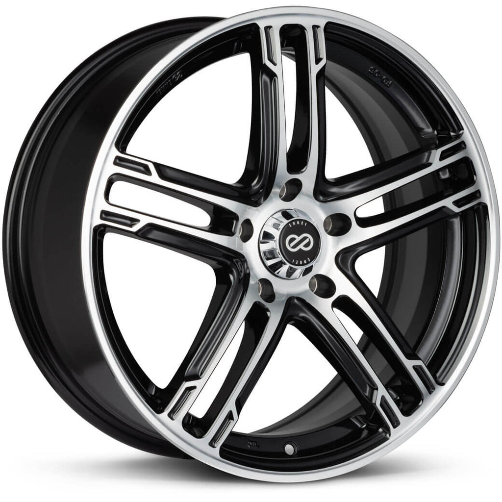 Enkei FD-05 Wheel - 16x7 / +38 / 5x100 - Black w/ Machined Lip
