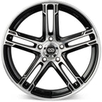 Enkei FD-05 Wheel - 17x7 / +40 / 5x100 - Black w/ Machined Lip - Angle 2