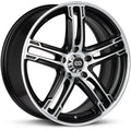 Enkei FD-05 Wheel - 17x7 / +50 / 5x100 - Black w/ Machined Lip