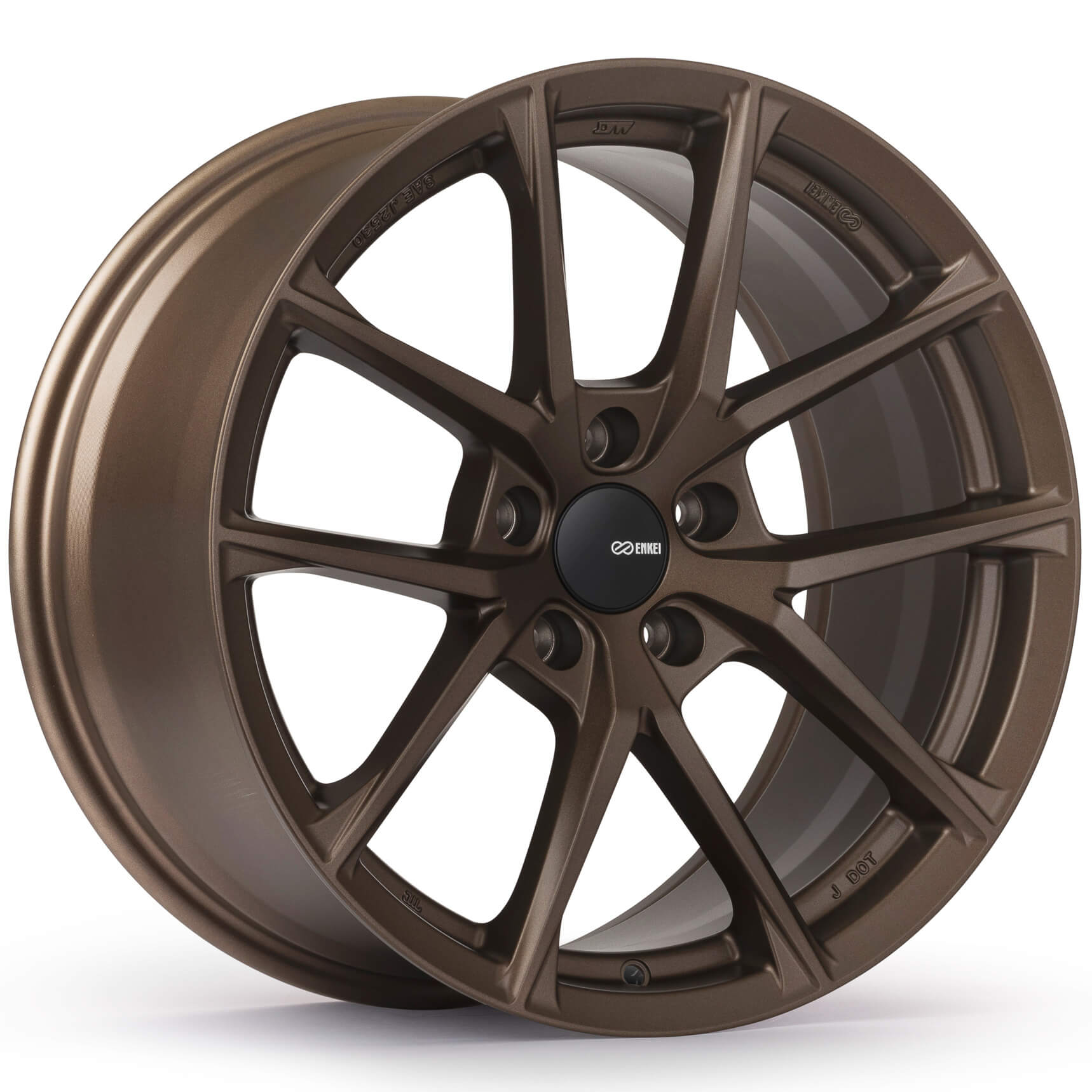 Enkei Helix Wheel - 18x9.5 / +38 / 5x114.3 - Matte Bronze - Angle 2