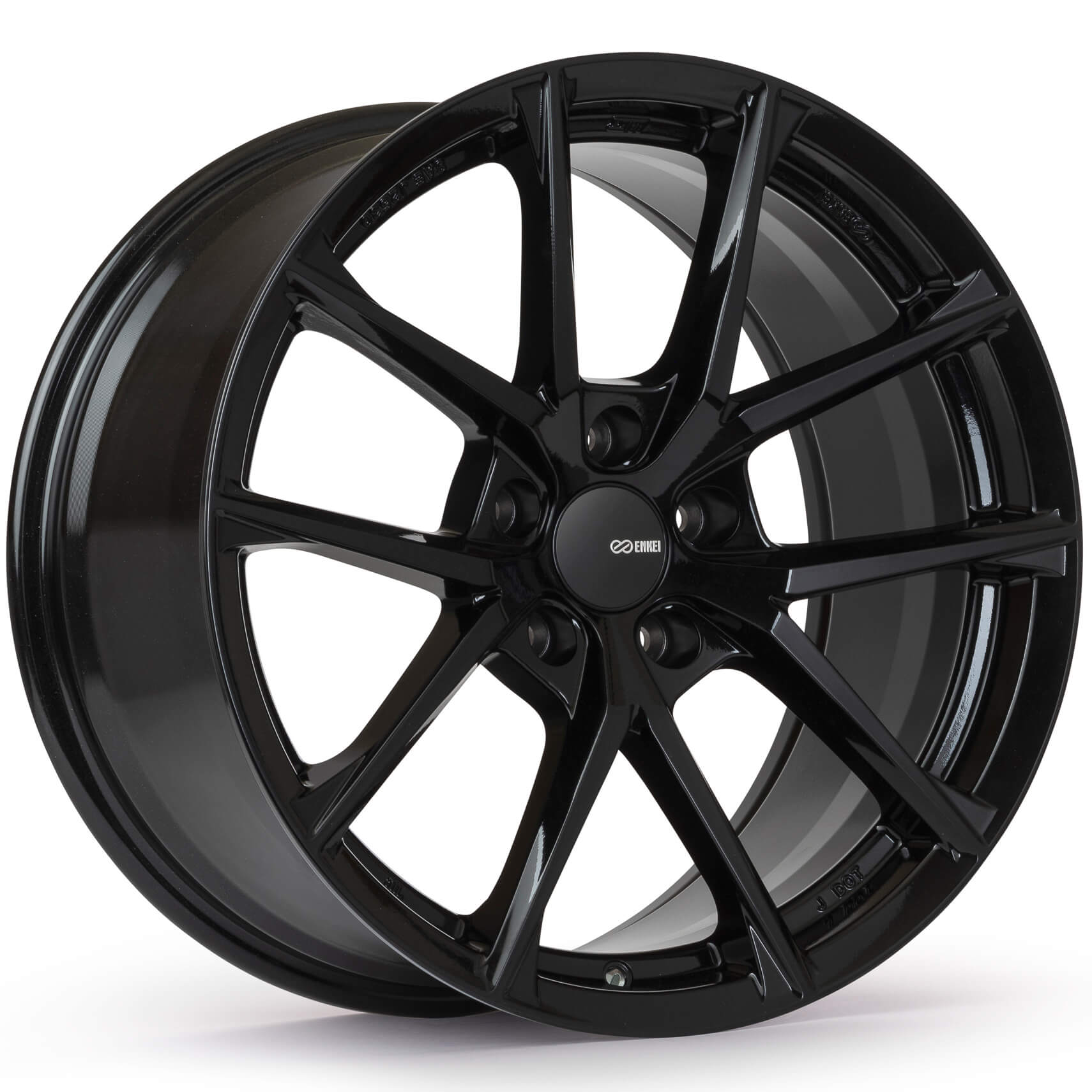 Enkei Helix Wheel - 19x8.5 / +40 / 5x114.3 - Gloss Black - Angle 2