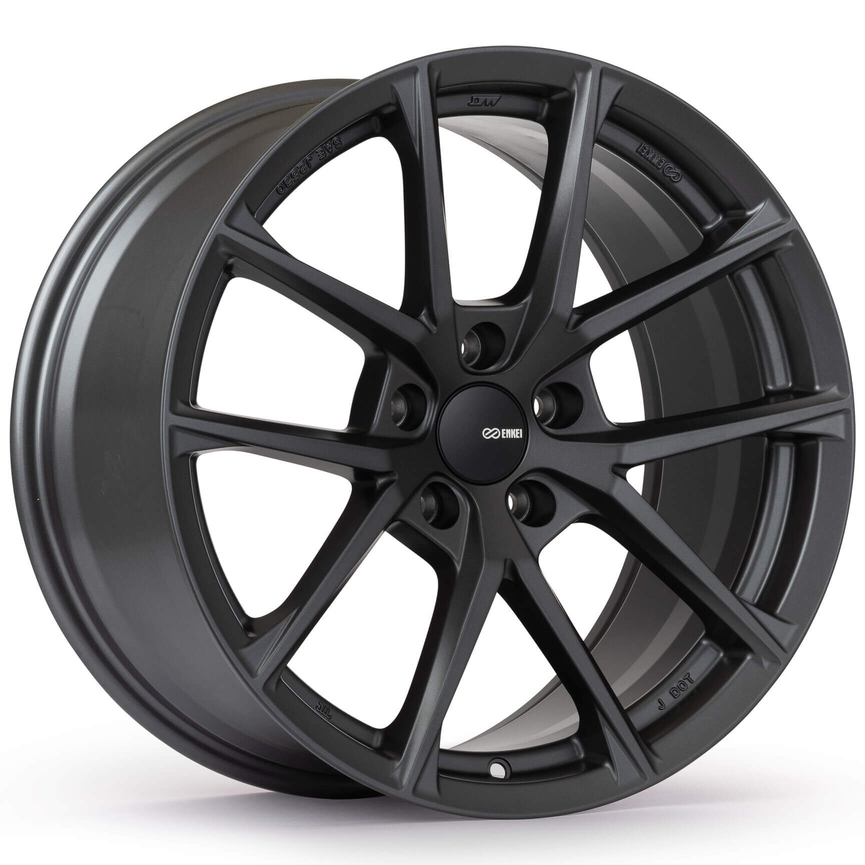 Enkei Helix Wheel - 19x9.5 / +40 / 5x114.3 - Matte Gunmetal - Angle 2