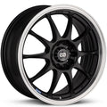 Enkei J10 Wheel - 16x7 / +38 / 5x114.3 & 5x112 - Black w/ Mach Lip