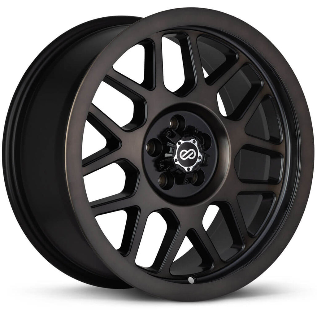 Enkei MATRIX Wheel - 17x8 / +30 / 5x100 - Brushed Black - Angle 2