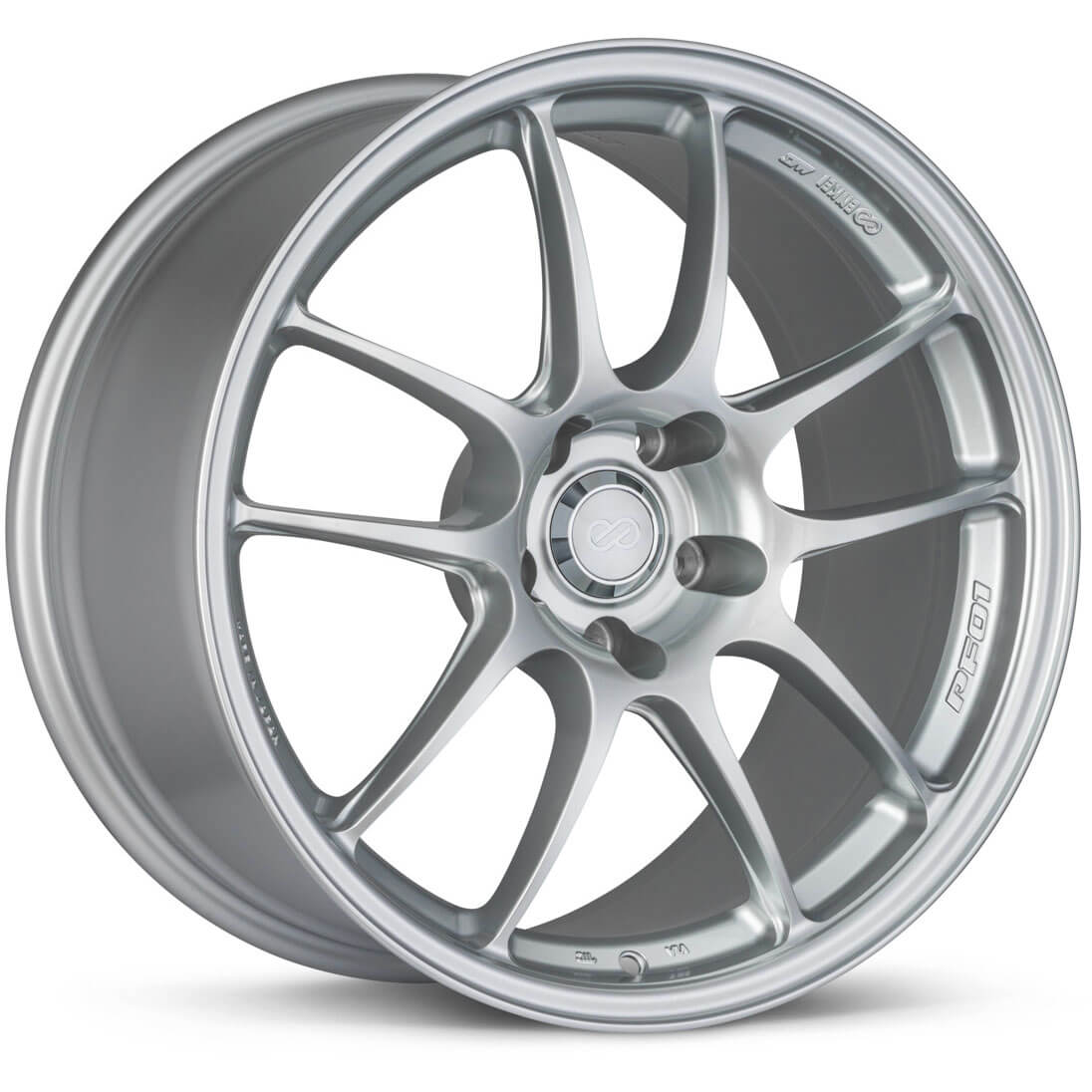 Enkei PF01 Wheel - 15x8 / +35 / 4x100 - Silver - Angle 2