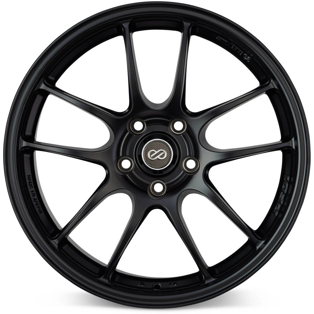 Enkei PF01 Wheel - 17x9 / +48 / 5x114.3 - Black - Angle 2