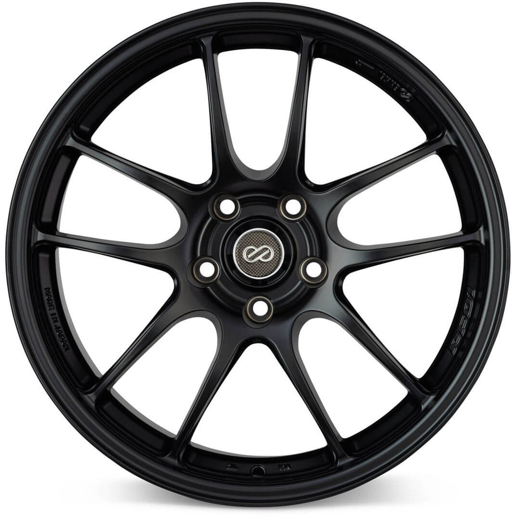 Enkei PF01 Wheel - 18x10.5 / +15 / 5x114.3 - Black - Angle 2