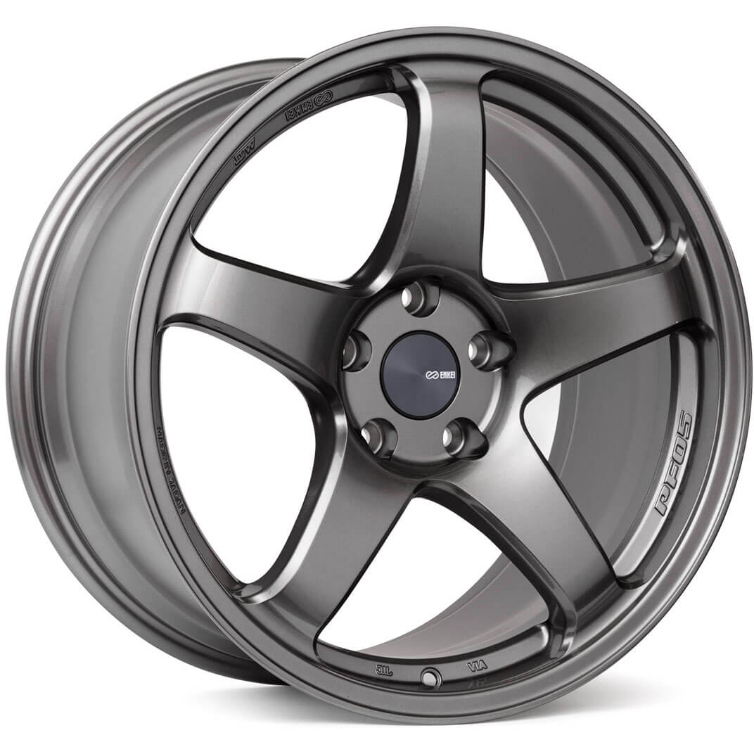 Enkei PF05 Wheel - 18x9 / +45 / 5x114.3 - Dark Silver - Angle 2