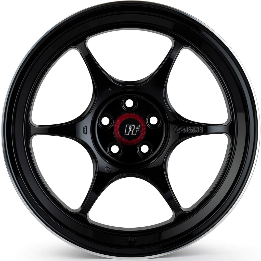 Enkei PF06 Wheel - 18x10 / +38 / 5x114.3 - Black Machined - Angle 2