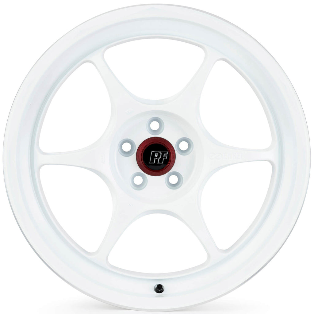 Enkei PF06 Wheel - 18x8 / +45 / 5x114.3 - White Machined - Angle 2