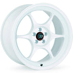 Enkei PF06 Wheel - 18x8.5 / +35 / 5x114.3 - White Machined - Angle 3