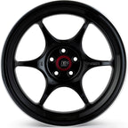 Enkei PF06 Wheel - 18x9.5 / +20 / 5x114.3 - Black Machined - Angle 2