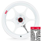 Enkei PF06 Wheel - 18x9.5 / +20 / 5x114.3 - White Machined - Angle 4