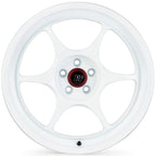 Enkei PF06 Wheel - 18x9.5 / +40 / 5x114.3 - White Machined - Angle 2