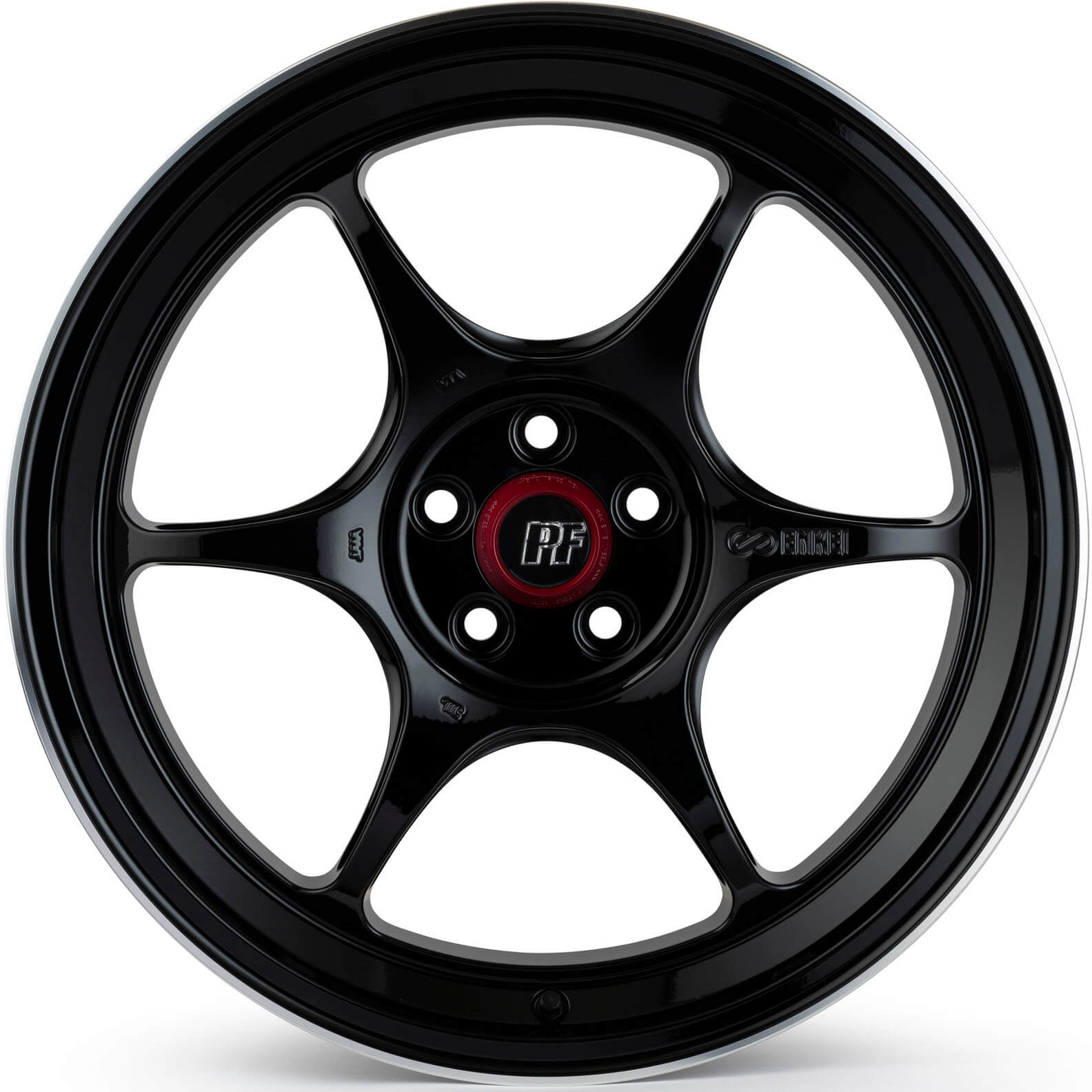 Enkei PF06 Wheel - 19x10 / +38 / 5x112 - Black Machined - Angle 2