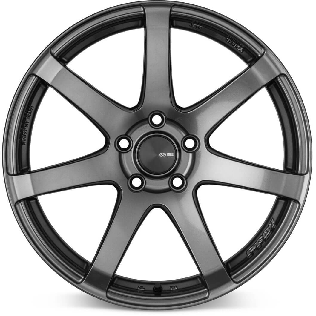 Enkei PF07 Wheel - 17x9.5 / +18 / 5x114.3 - Dark Silver - Angle 2