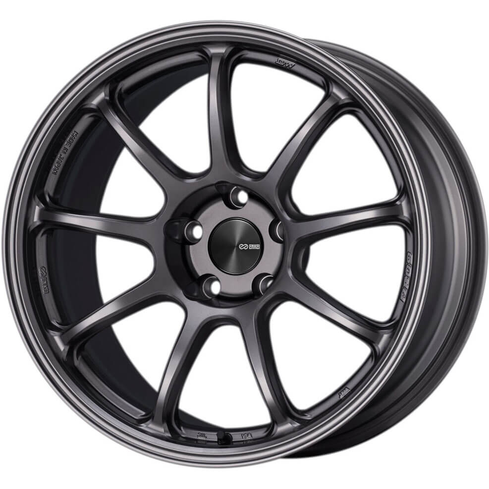 Enkei PF09 Wheel - 18x8 / +35 / 5x112 - Dark Silver - Angle 2