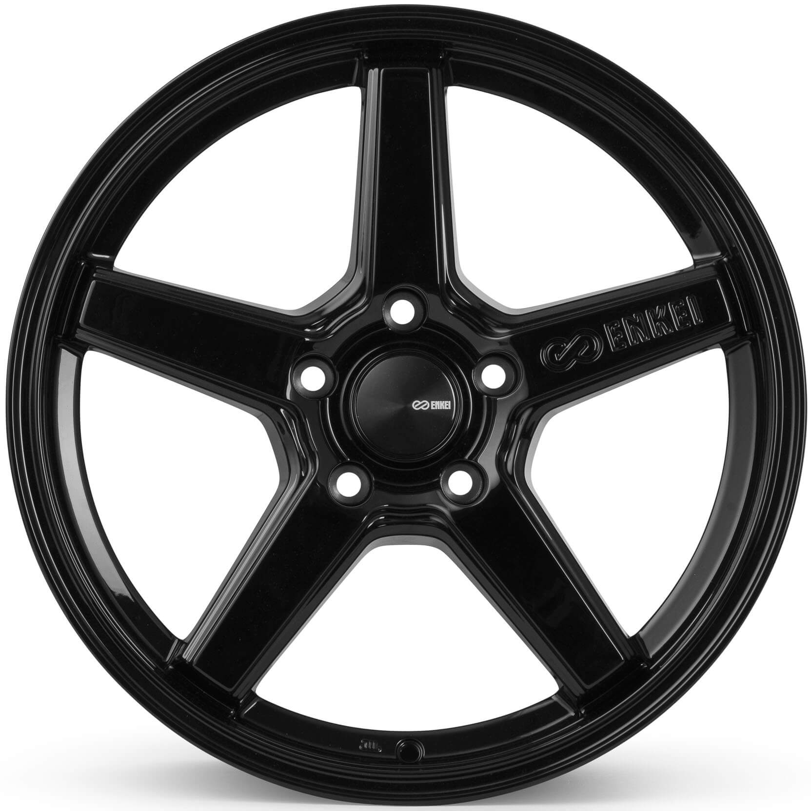 Enkei QUASAR Wheel - 19x8 / +35 / 5x114.3 - Gloss Black - Angle 2