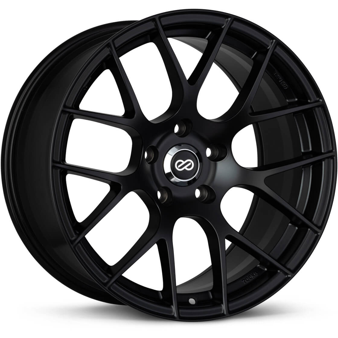 Enkei RAIJIN Wheel - 18x8.5 / +38 / 5x114.3 - Matte Black - Angle 2