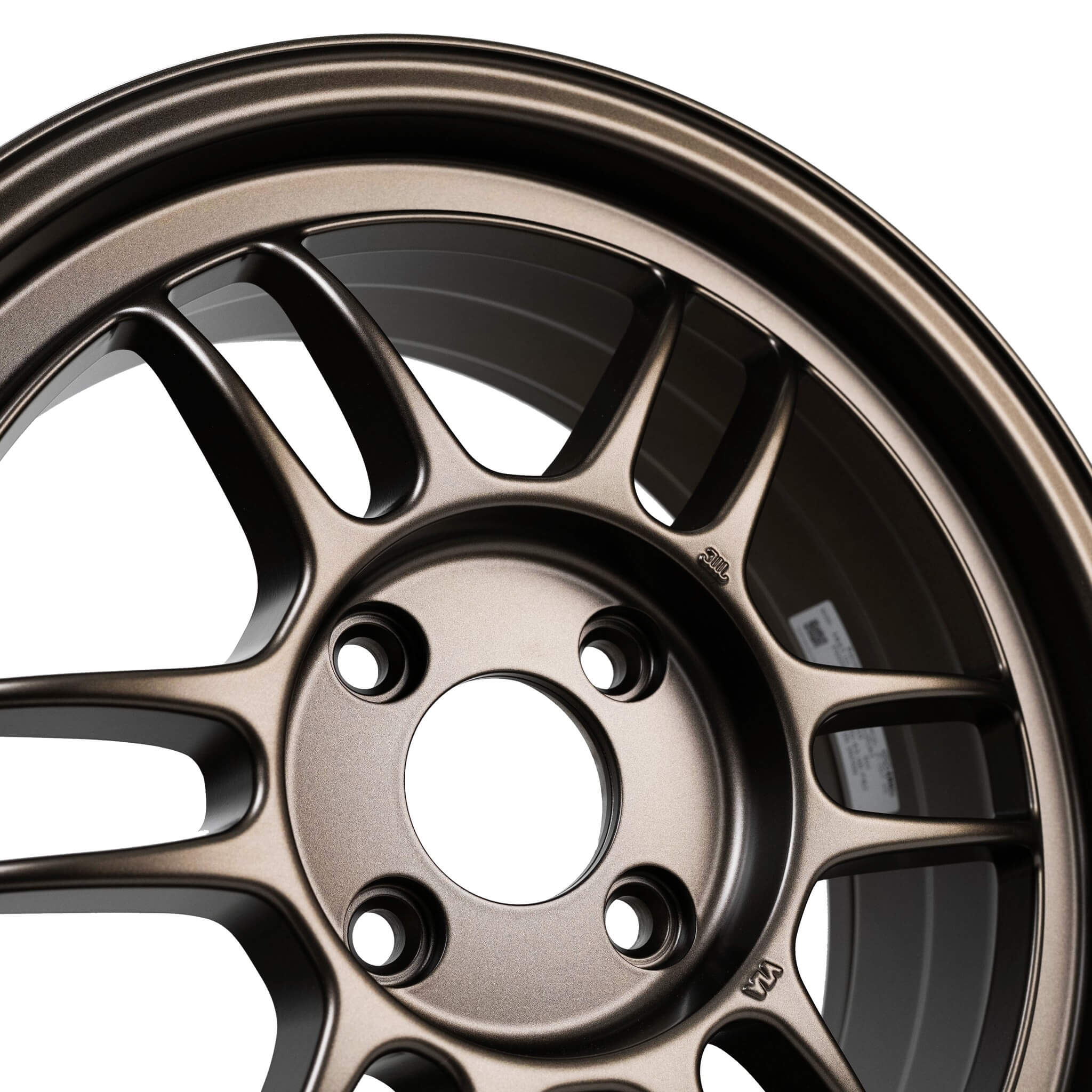 Enkei RPF1 Wheel - 16x7 / +43 / 4x108 - Matte Bronze - Angle 3