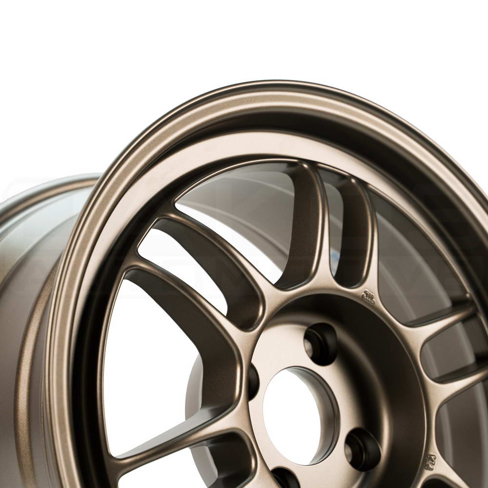 Enkei RPF1 Wheel - 16x8 / +38 / 4x108 - Matte Bronze - Angle 4