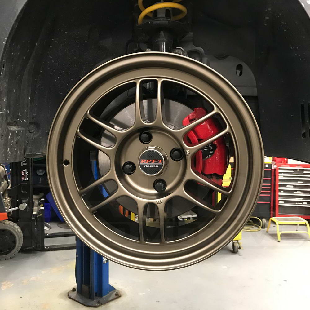 Enkei RPF1 Wheel - 16x8 / +38 / 4x108 - Matte Bronze - Angle 5