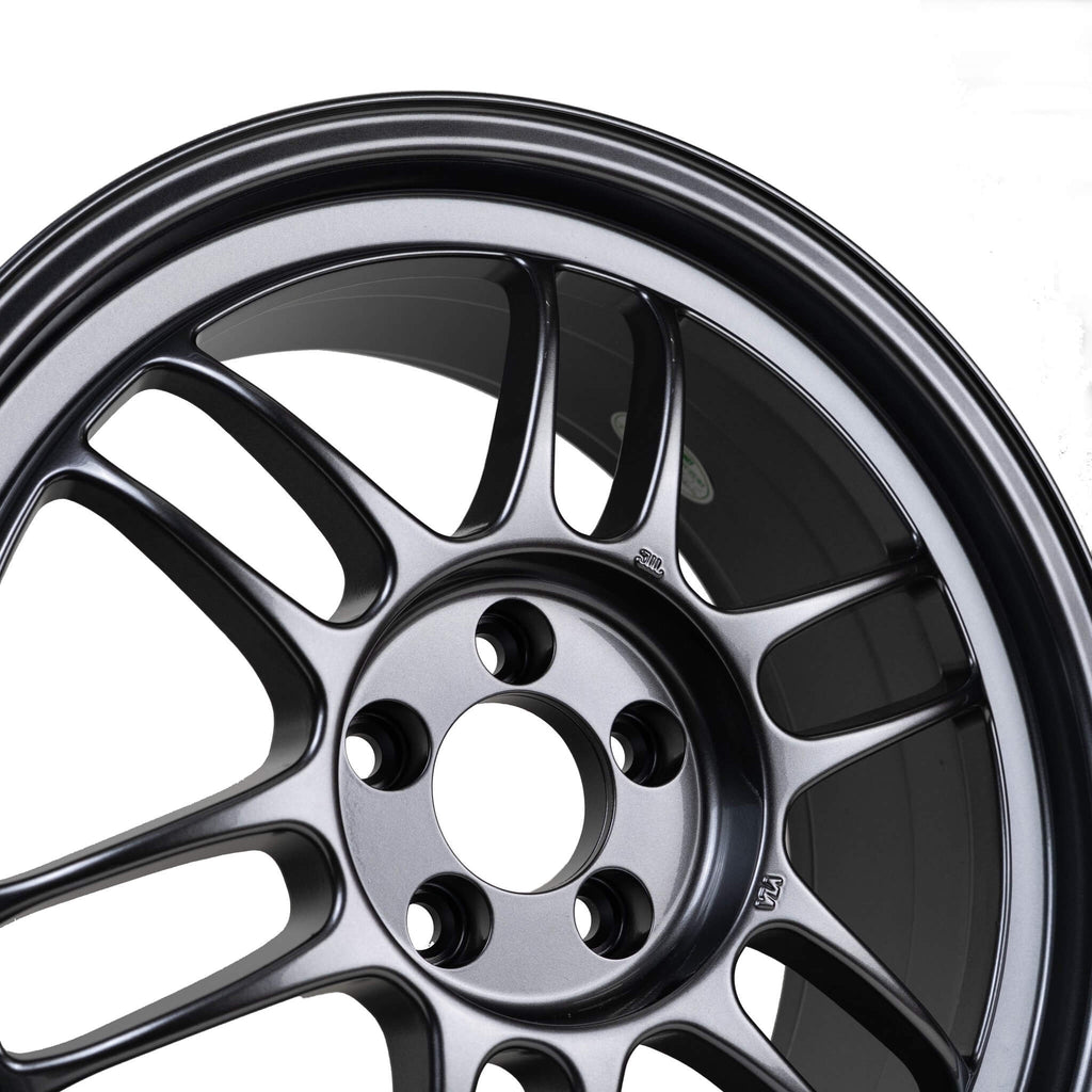 Enkei RPF1 Wheel - 17x8 / +45 / 5x100 - Gunmetal - Angle 3