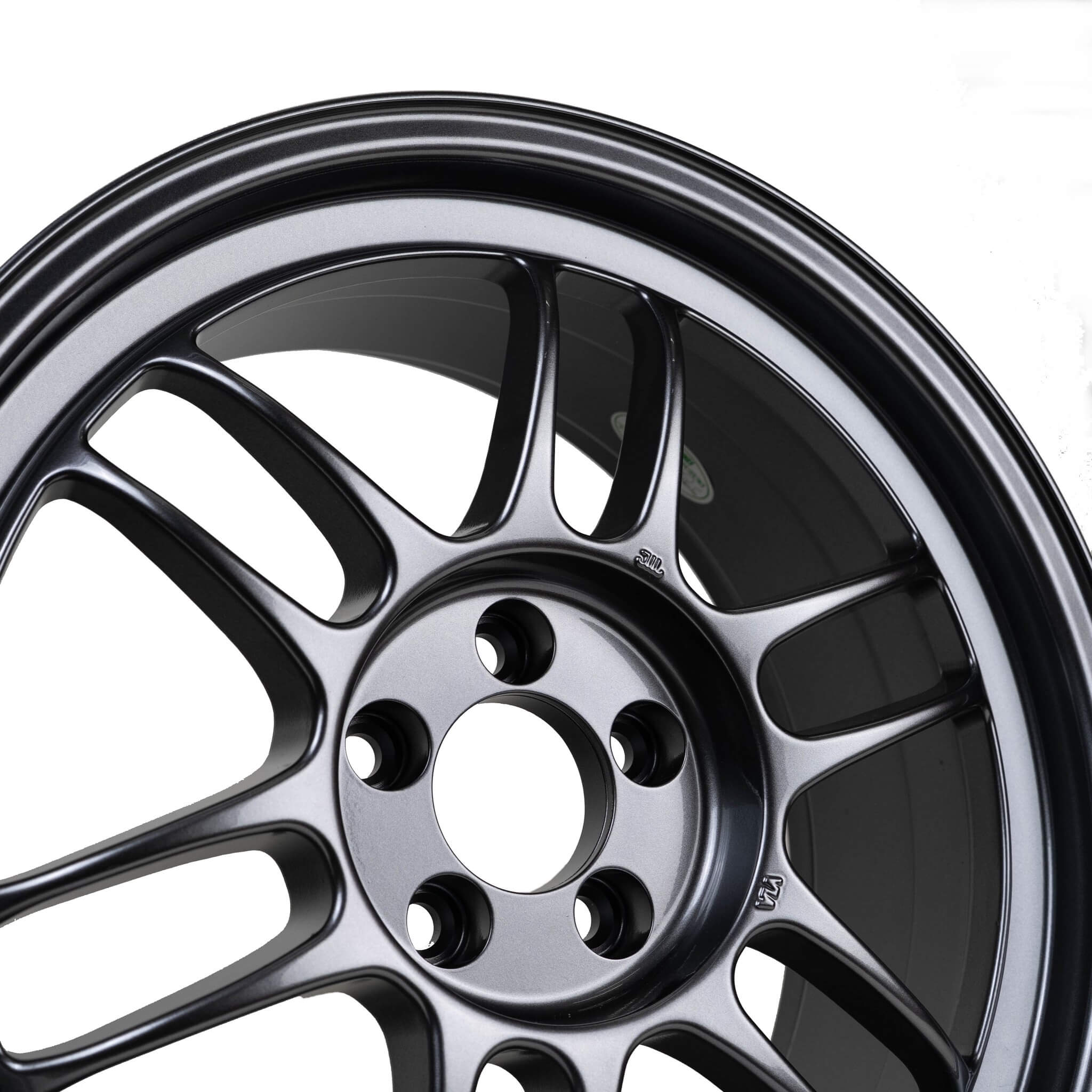Enkei RPF1 Wheel - 17x8 / +45 / 5x100 - Gunmetal - Angle 3
