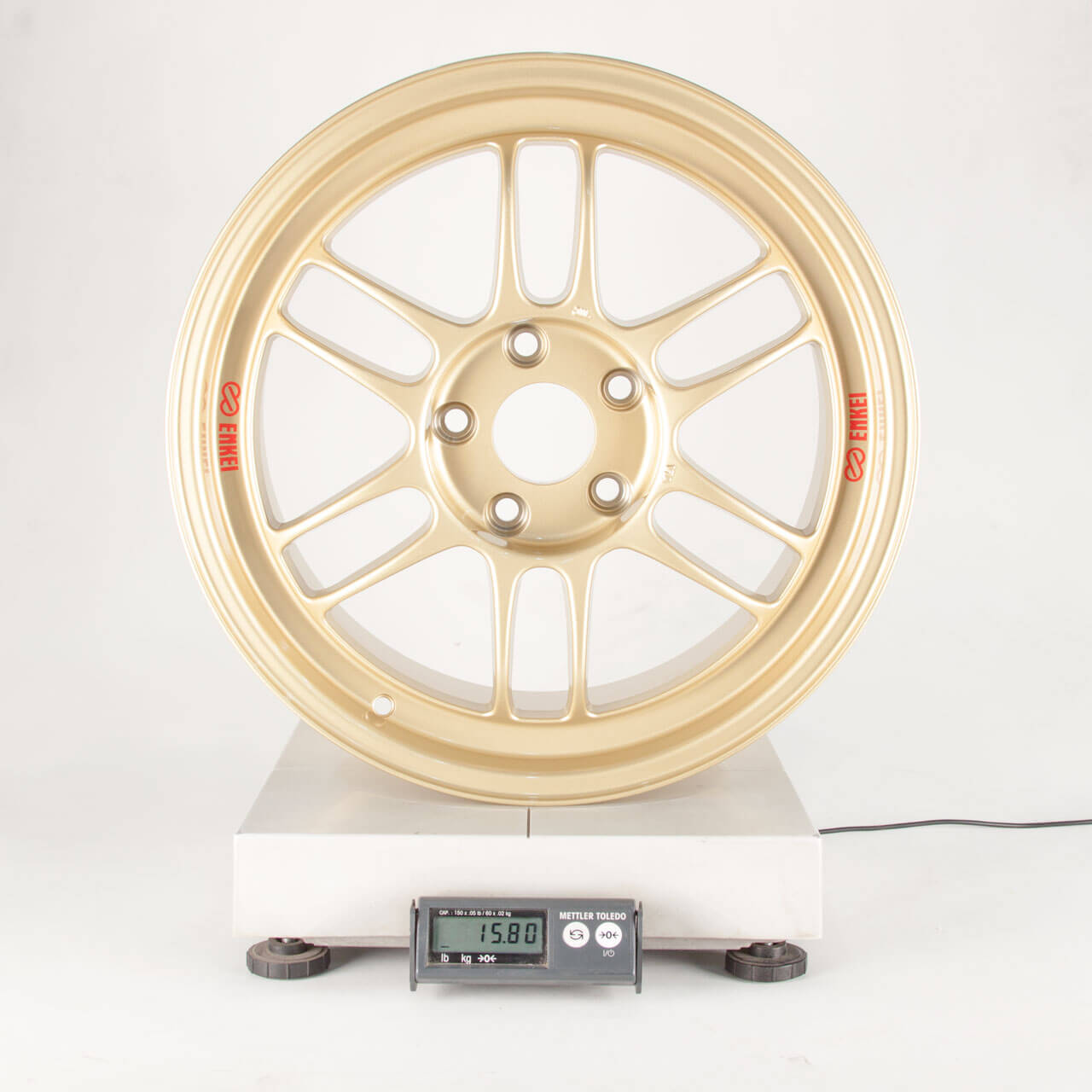 Enkei RPF1 Wheel - 17x8 / +45 / 5x114.3 - Gold - Angle 5