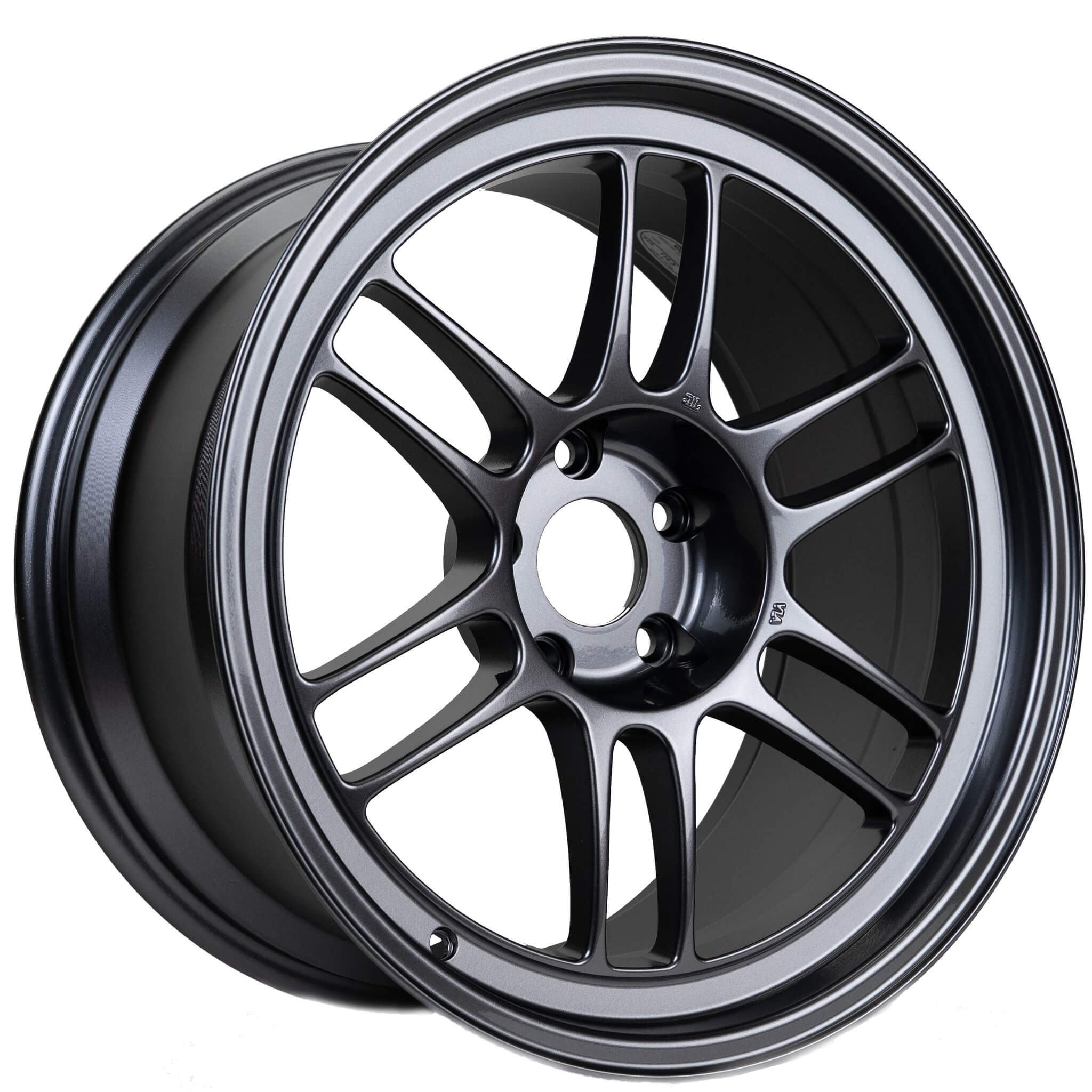 Enkei RPF1 Wheel - 18x9.5 / +15 / 5x114.3 - Gunmetal - Angle 2