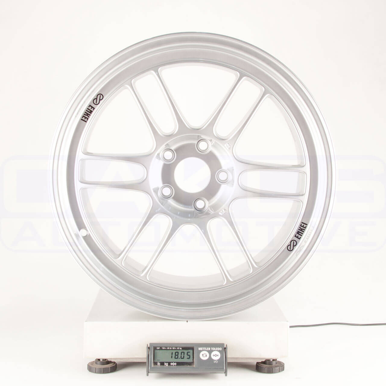 Enkei RPF1 Wheel - 18x9.5 / +15 / 5x114.3 - Silver - Angle 6