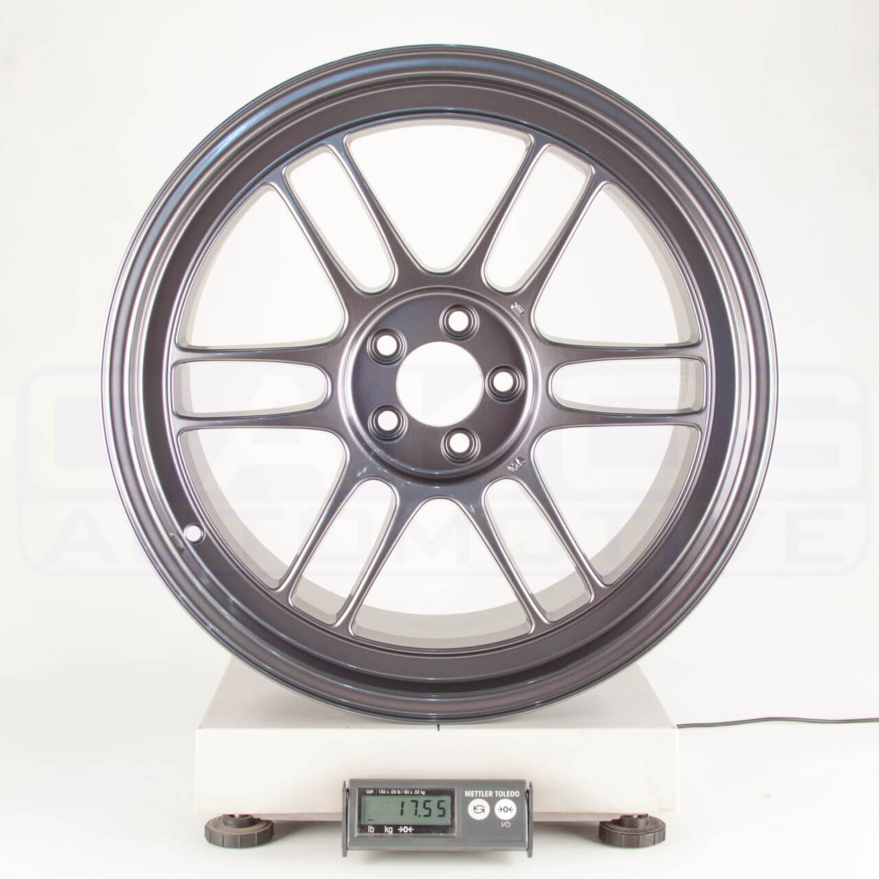 Enkei RPF1 Wheel - 18x9.5 / +38 / 5x100 - Gunmetal - Angle 6