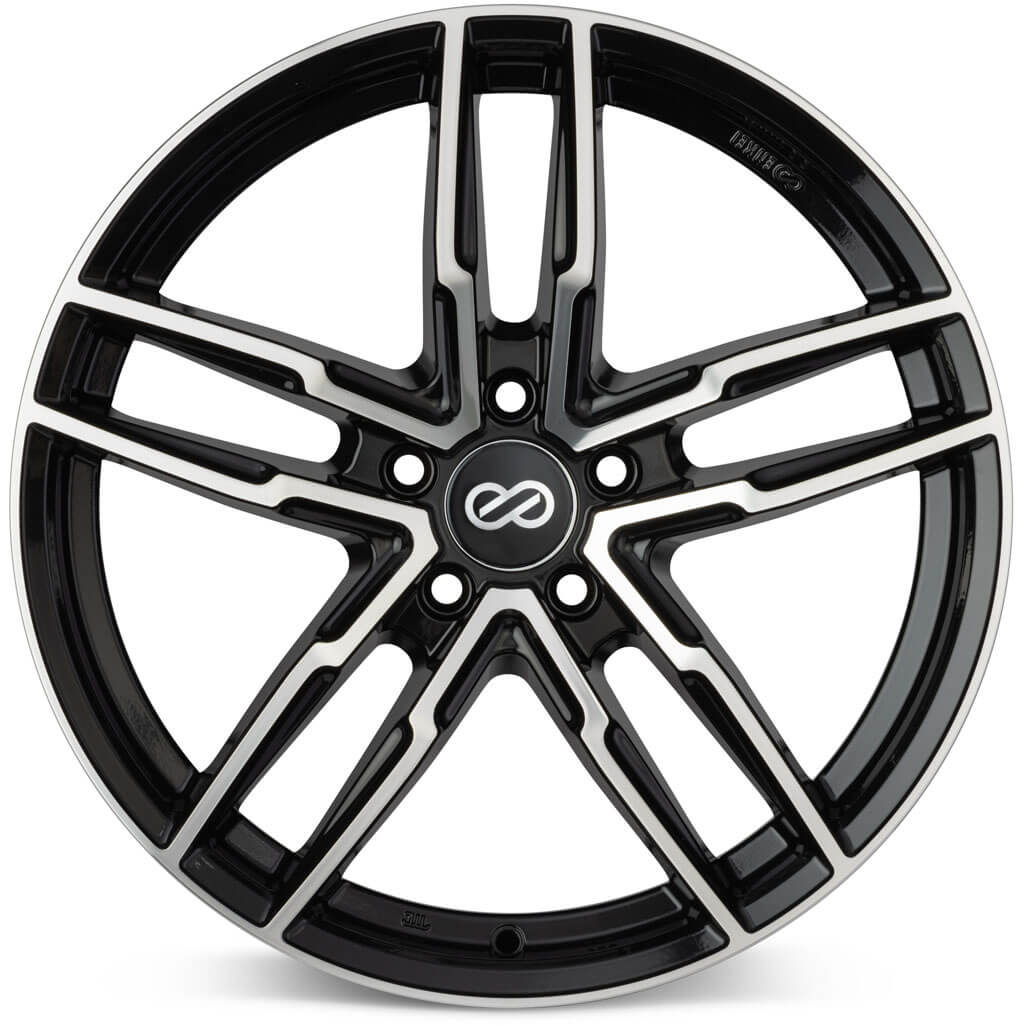 Enkei SS05 Wheel - 17x7.5 / +45 / 5x100 - Black w/ Machined Lip