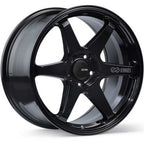 Enkei T6R Wheel - 17x8 / +40 / 5x114.3 - Gloss Black - Angle 2