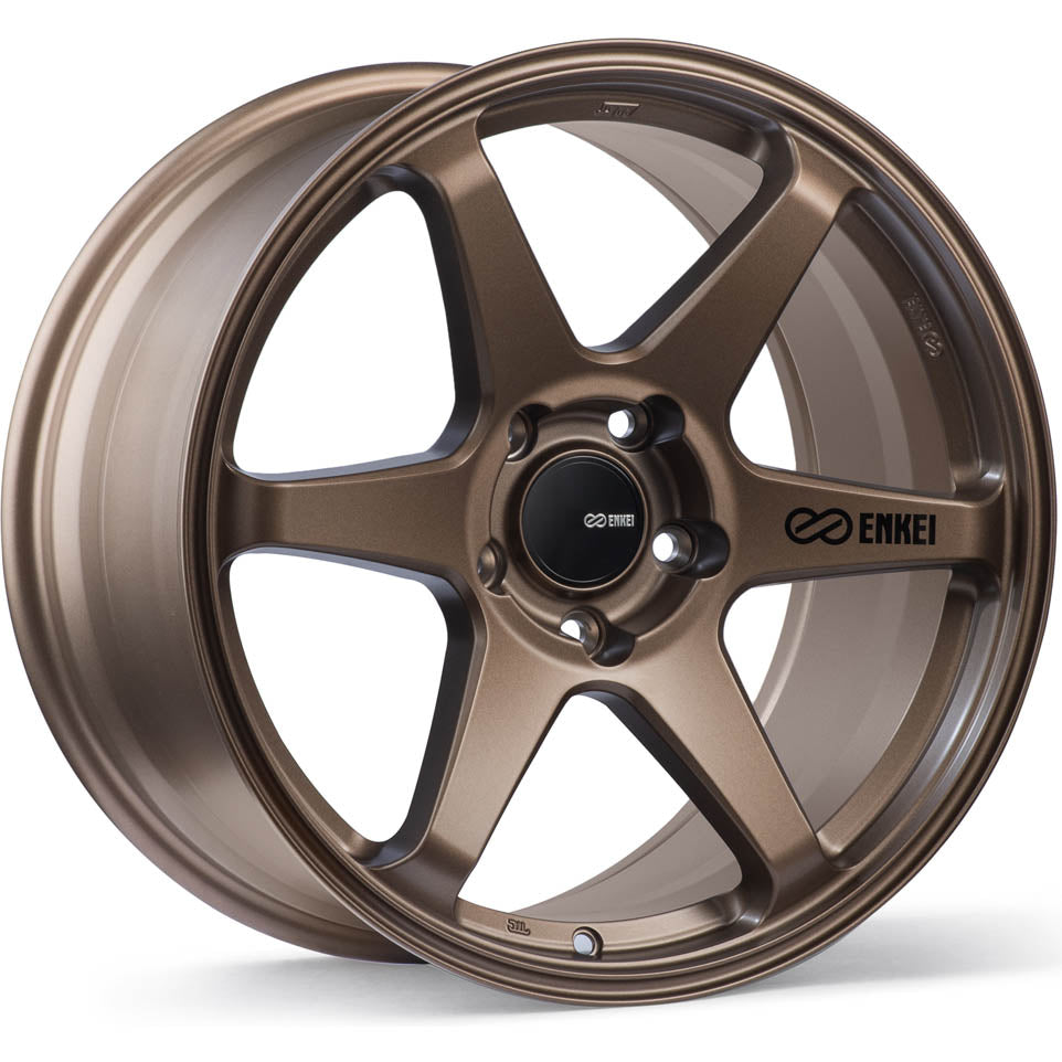 Enkei T6R Wheel - 18x8 / +45 / 5x100 - Matte Bronze - Angle 2