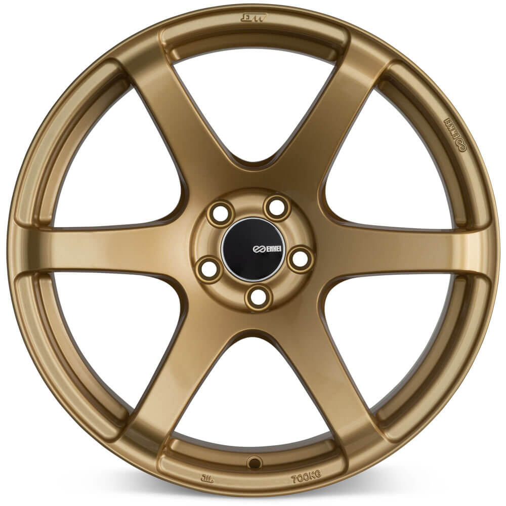 Enkei T6S Wheel - 17x8 / +45 / 5x100 - Gold - Angle 2