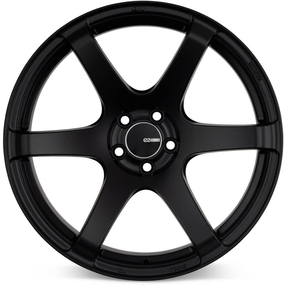 Enkei T6S Wheel - 18x8.5 / +45 / 5x100 - Matte Black - Angle 2