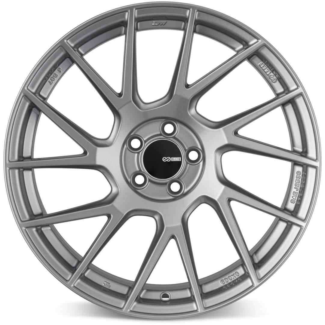 Enkei TM7 Wheel - 17x9 / +45 / 5x100 - Storm Gray - Angle 2