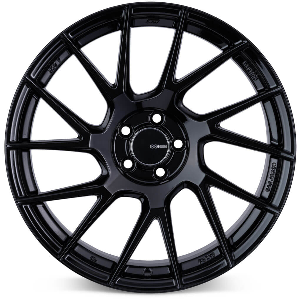 Enkei TM7 Wheel - 18x8 / +45 / 5x112 - Black - Angle 2