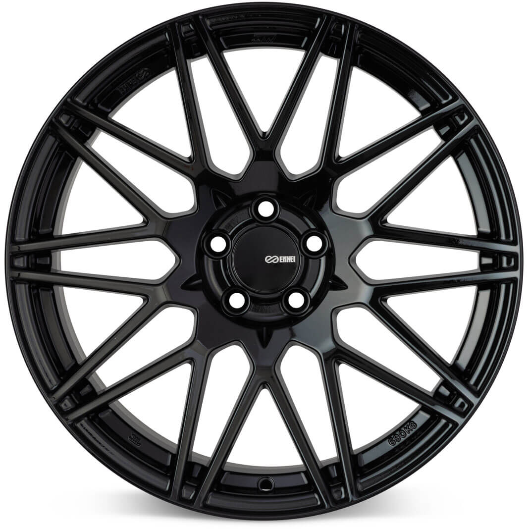 Enkei TMS Wheel - 18x9.5 / +45 / 5x100 - Gloss Black - Angle 2