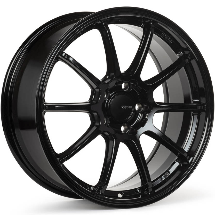 Enkei TRIUMPH Wheel - 18x8.5 / +45 / 5x100 - Gloss Black - Angle 2