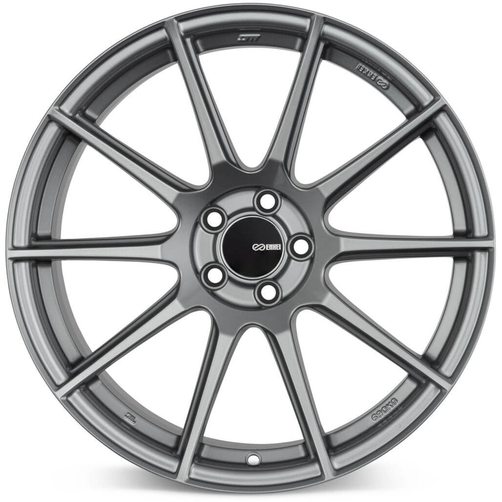 Enkei TS-10 Wheel - 18x8.5 / +25 / 5x114.3 - Storm Gray - Angle 2