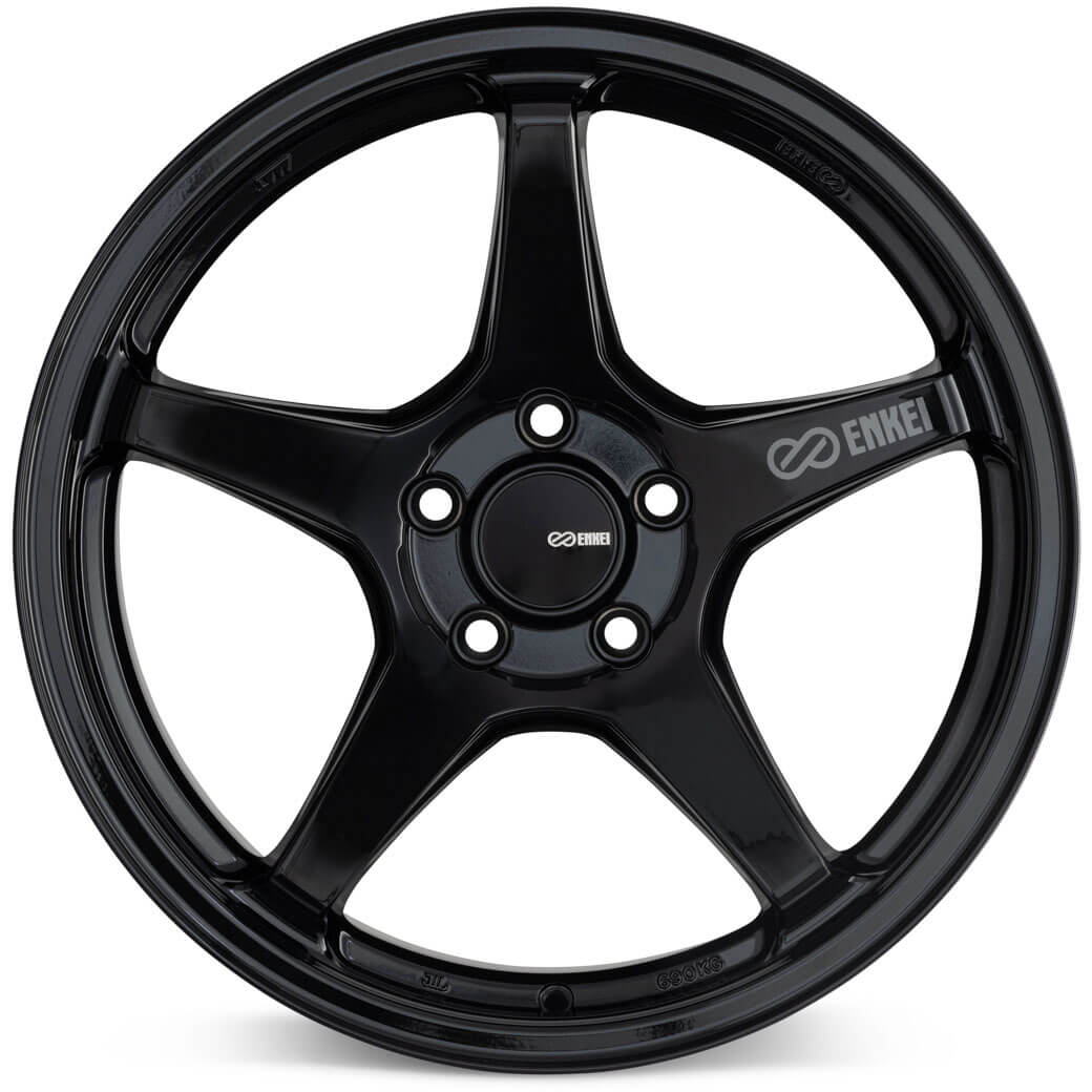 Enkei TS-5 Wheel - 18x9.5 / +38 / 5x114.3 - Gloss Black - Angle 2