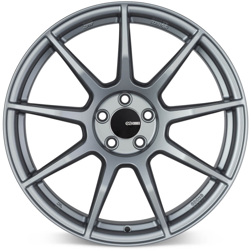 Enkei TS9 Wheel - 17x9 / +45 / 5x114.3 - Platinum Gray - Angle 2