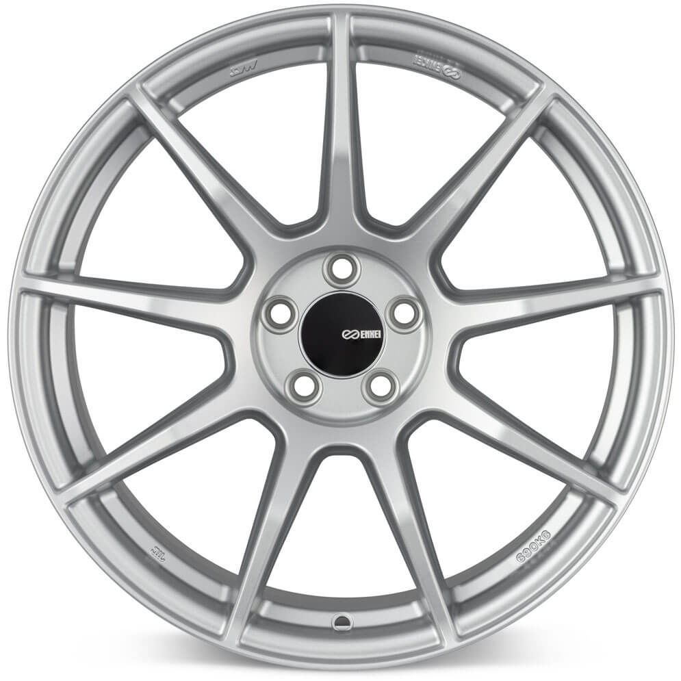 Enkei TS9 Wheel - 18x9.5 / +45 / 5x100 - Matte Silver - Angle 2